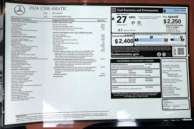 used 2024 Mercedes-Benz C-Class car, priced at $53,777