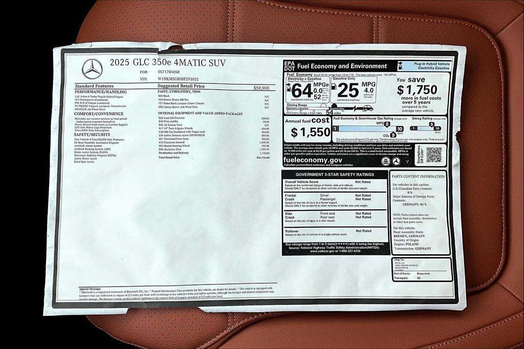 used 2025 Mercedes-Benz GLC 350e car, priced at $56,777