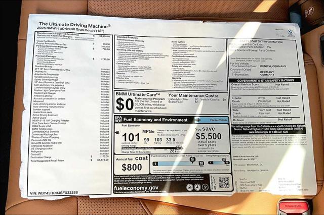 new 2025 BMW i4 Gran Coupe car, priced at $66,575