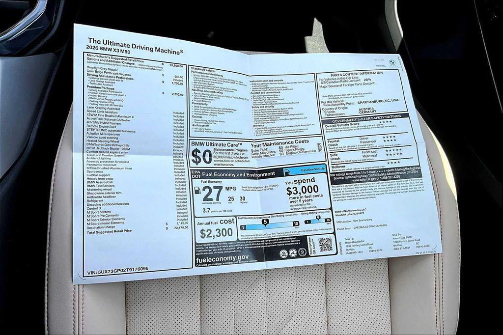 new 2026 BMW X3 car, priced at $72,175