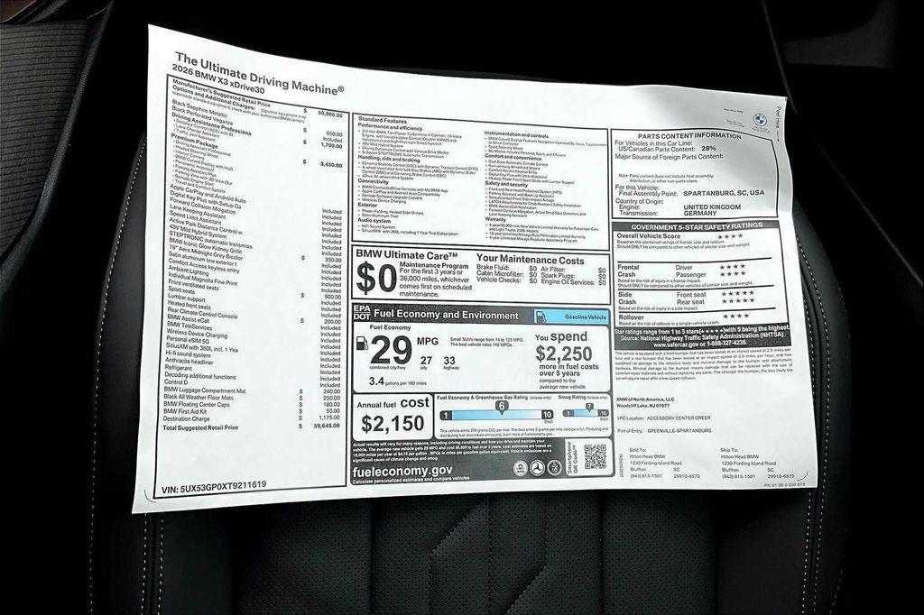 new 2026 BMW X3 car, priced at $59,645