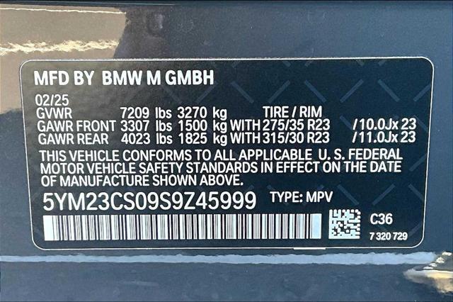 new 2025 BMW XM car, priced at $168,045