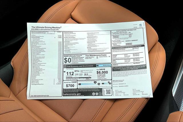 new 2025 BMW i4 Gran Coupe car, priced at $61,250