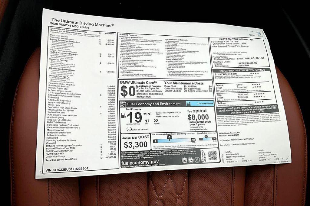 new 2026 BMW X5 car, priced at $107,825