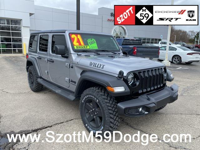used 2021 Jeep Wrangler car, priced at $32,900