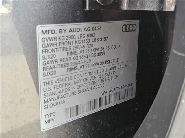 new 2025 Audi Q7 car, priced at $65,270