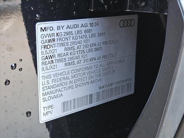 new 2025 Audi Q7 car, priced at $83,850