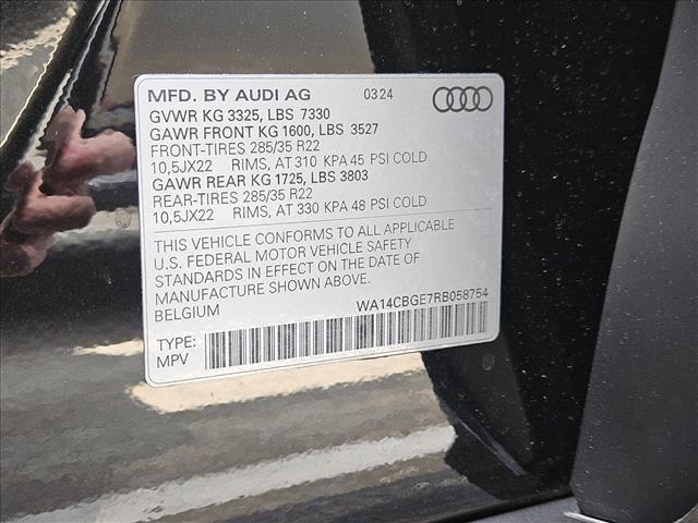 new 2024 Audi SQ8 e-tron car, priced at $97,690