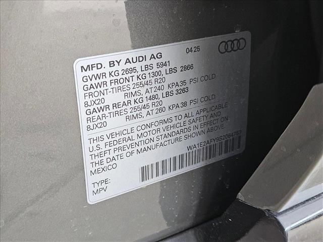 new 2025 Audi Q5 car, priced at $66,080
