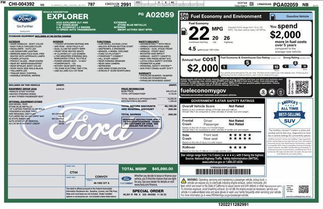 used 2023 Ford Explorer car, priced at $32,999