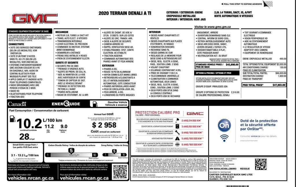 used 2020 GMC Terrain car, priced at $19,495