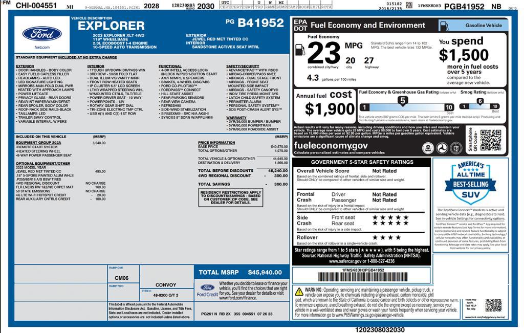 used 2023 Ford Explorer car, priced at $26,995