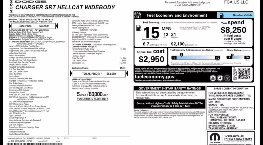 used 2022 Dodge Charger car, priced at $61,999