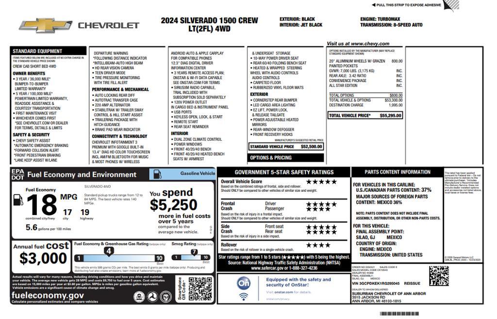 used 2024 Chevrolet Silverado 1500 car, priced at $35,695
