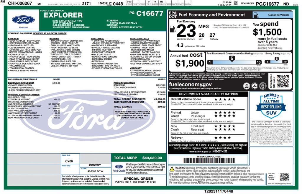 used 2023 Ford Explorer car, priced at $28,495