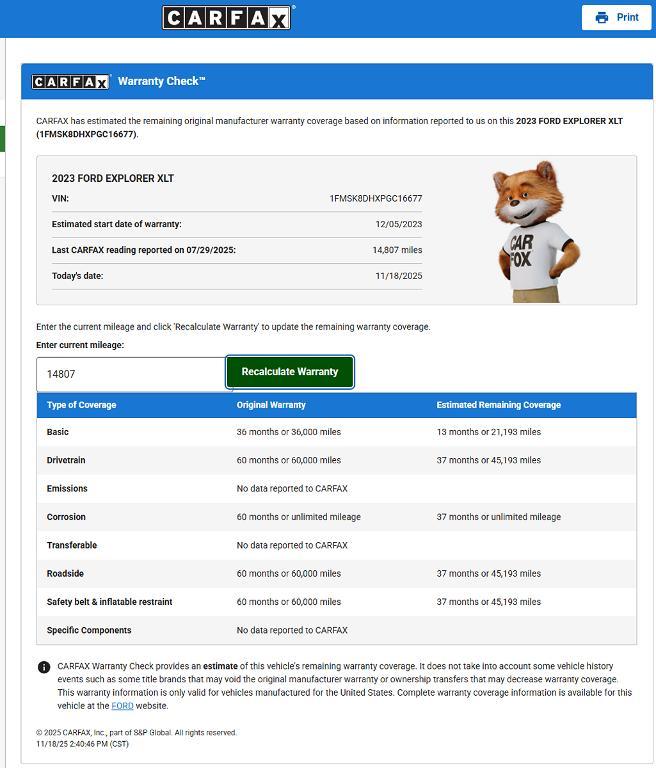 used 2023 Ford Explorer car, priced at $28,495