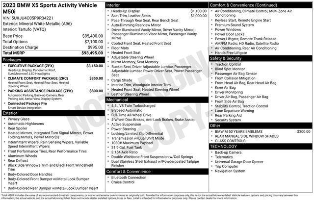used 2023 BMW X5 car, priced at $66,000