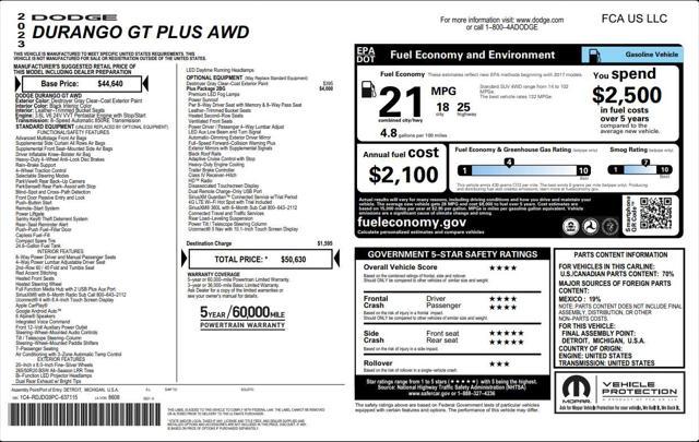 used 2023 Dodge Durango car, priced at $30,765