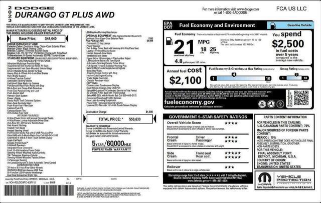 used 2023 Dodge Durango car, priced at $30,765