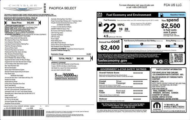 used 2025 Chrysler Pacifica car, priced at $38,490
