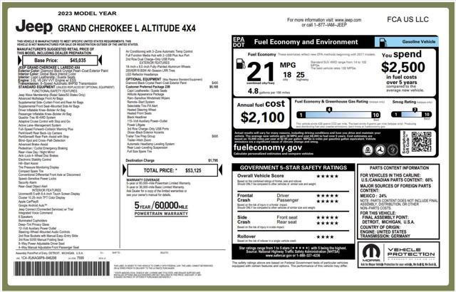 used 2023 Jeep Grand Cherokee L car, priced at $33,495