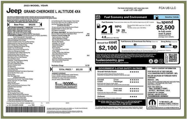 used 2023 Jeep Grand Cherokee L car, priced at $32,995