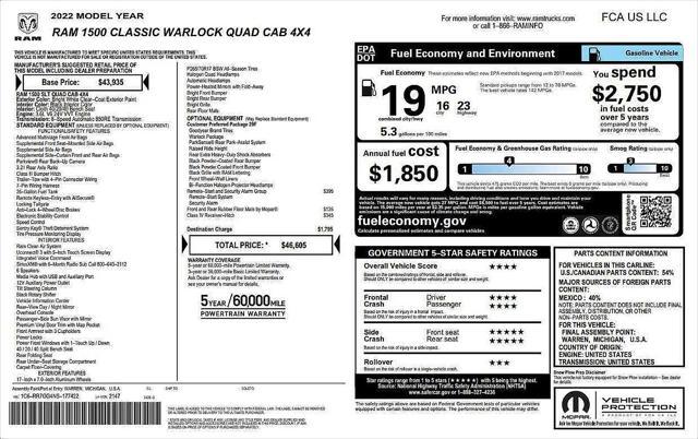 used 2022 Ram 1500 Classic car, priced at $31,395