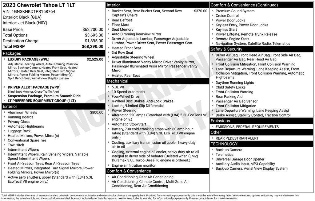 used 2023 Chevrolet Tahoe car, priced at $50,900