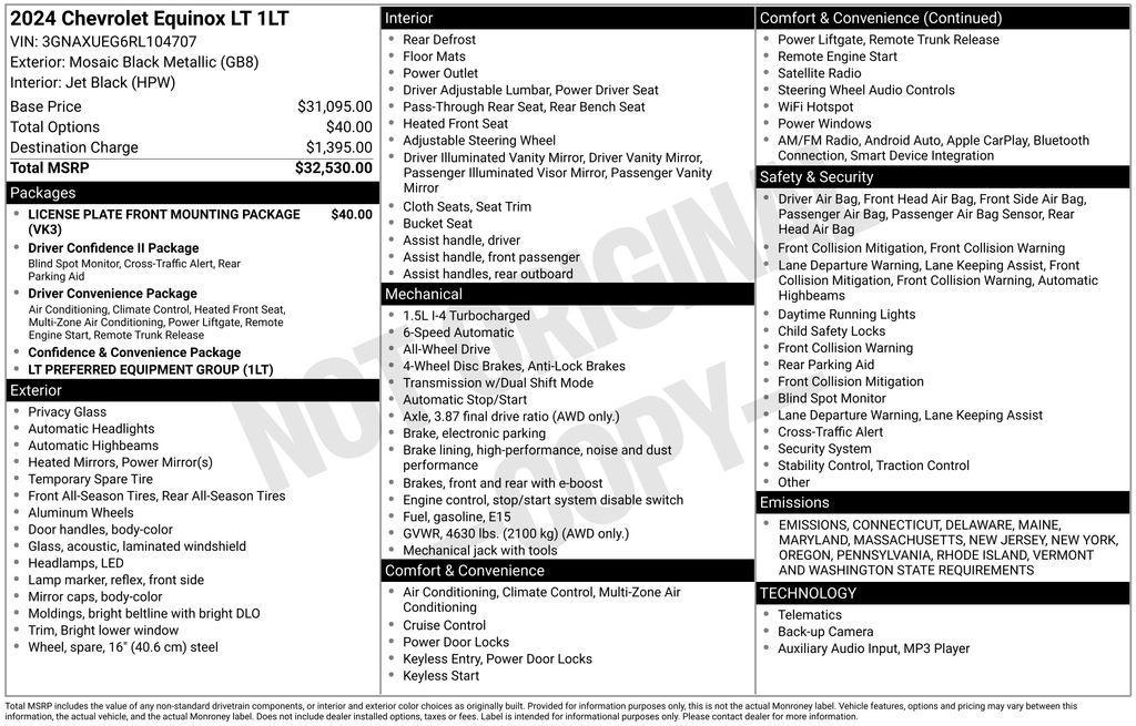 used 2024 Chevrolet Equinox car, priced at $24,900