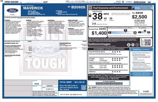 new 2025 Ford Maverick car, priced at $30,180
