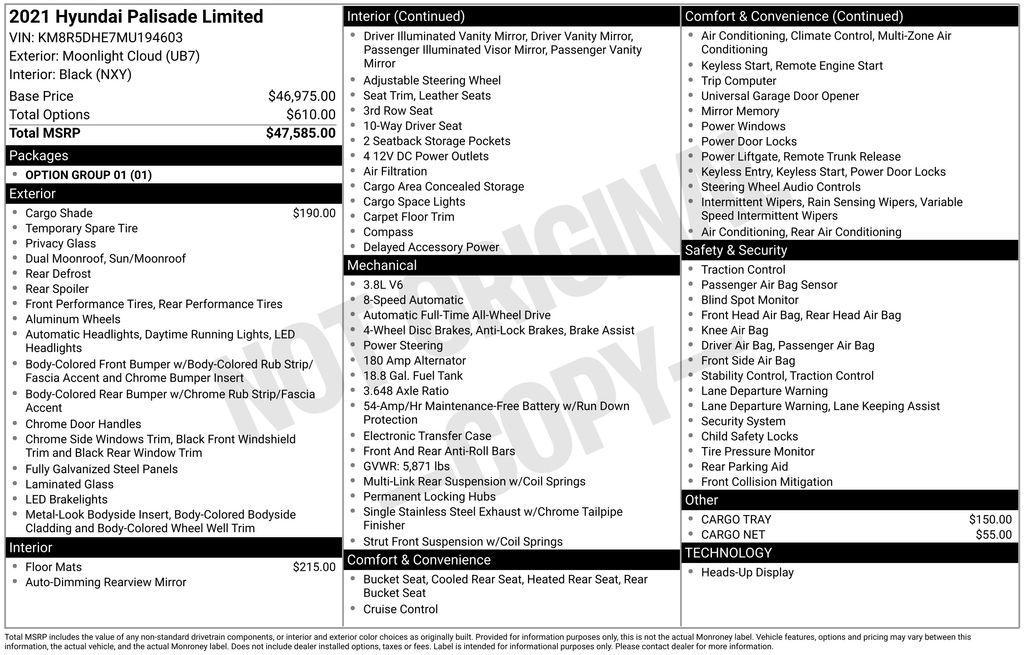 used 2021 Hyundai Palisade car, priced at $28,999