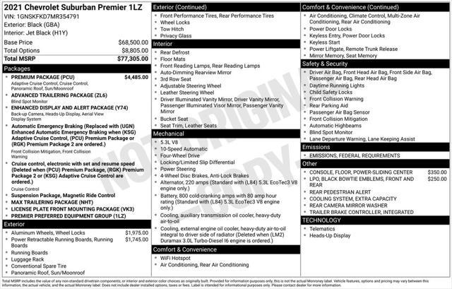 used 2021 Chevrolet Suburban car, priced at $46,999