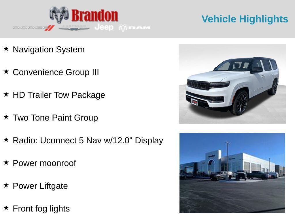 new 2025 Jeep Grand Wagoneer car, priced at $99,955