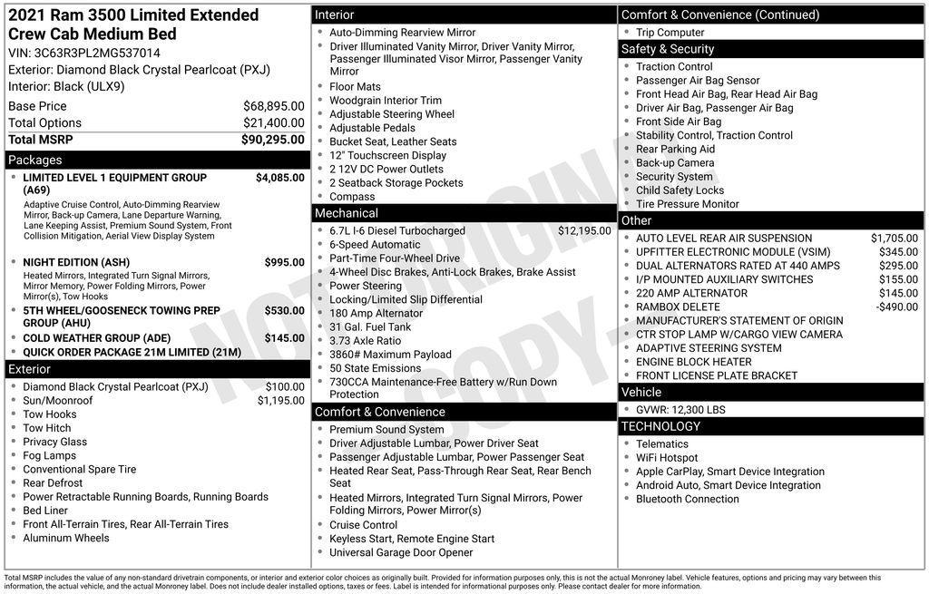 used 2021 Ram 3500 car, priced at $61,557
