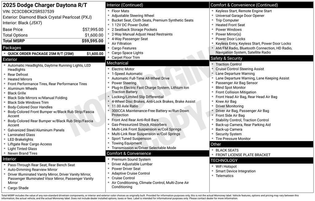 new 2025 Dodge Charger Daytona car, priced at $48,266