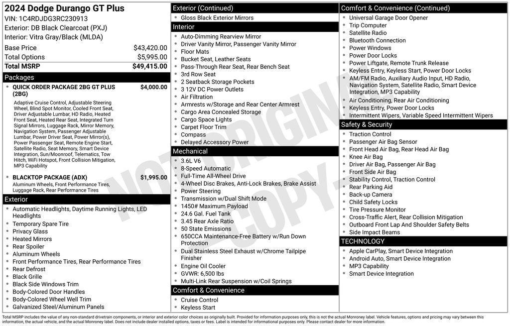 used 2024 Dodge Durango car, priced at $39,493