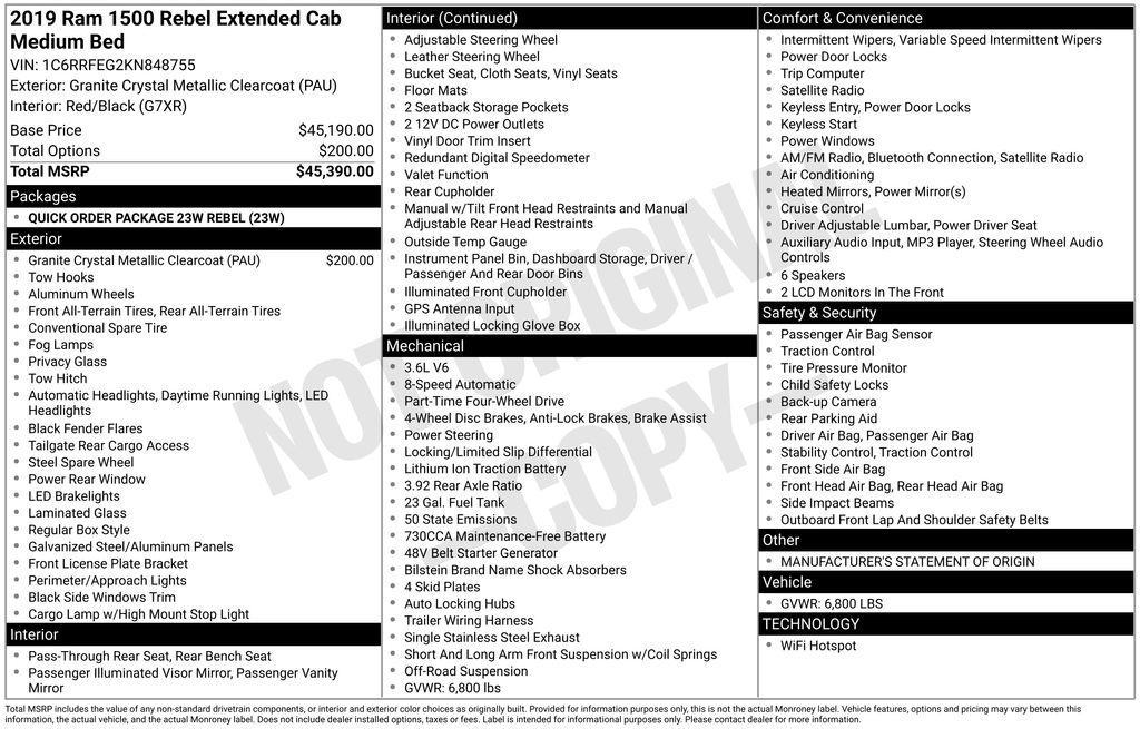 used 2019 Ram 1500 car, priced at $30,633