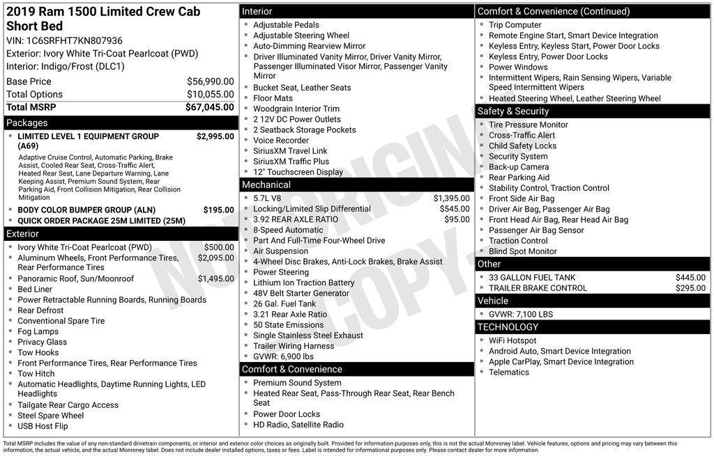 used 2019 Ram 1500 car, priced at $35,101