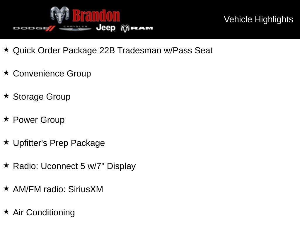 new 2025 Ram ProMaster 2500 car, priced at $50,110
