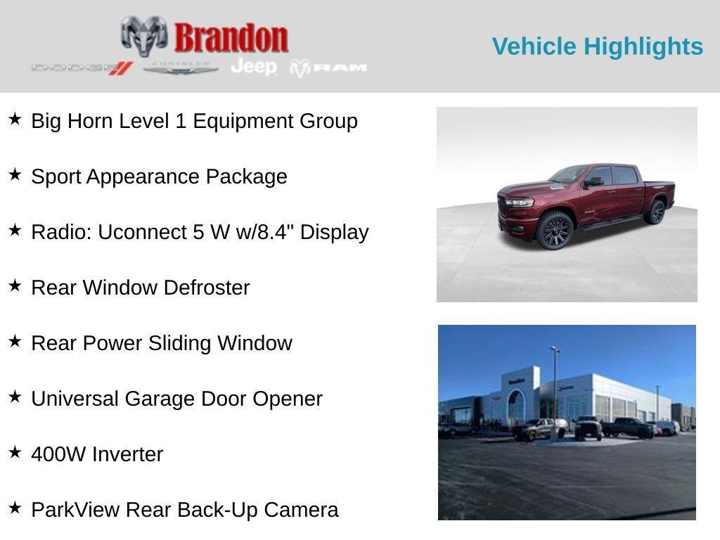 new 2025 Ram 1500 car, priced at $57,813