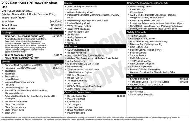 used 2022 Ram 1500 car, priced at $89,112