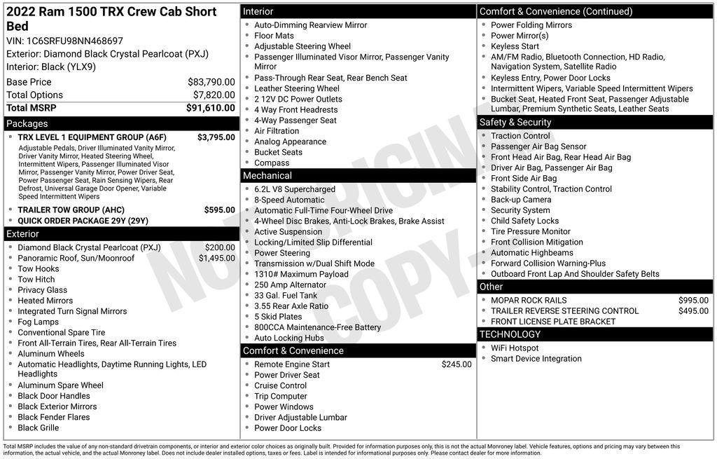 used 2022 Ram 1500 car, priced at $85,769