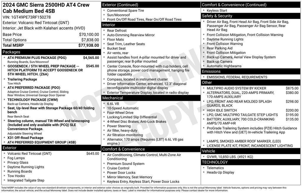 used 2024 GMC Sierra 2500 car, priced at $72,340
