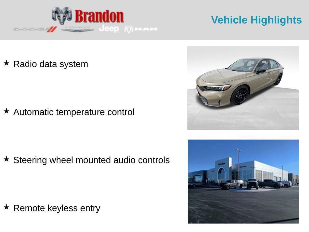 used 2025 Honda Civic car, priced at $26,997