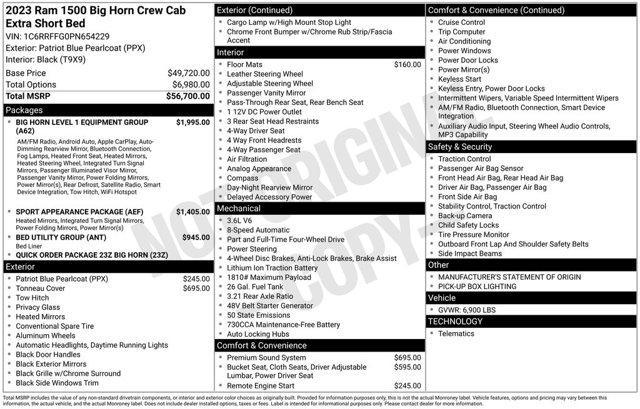 used 2023 Ram 1500 car, priced at $41,570