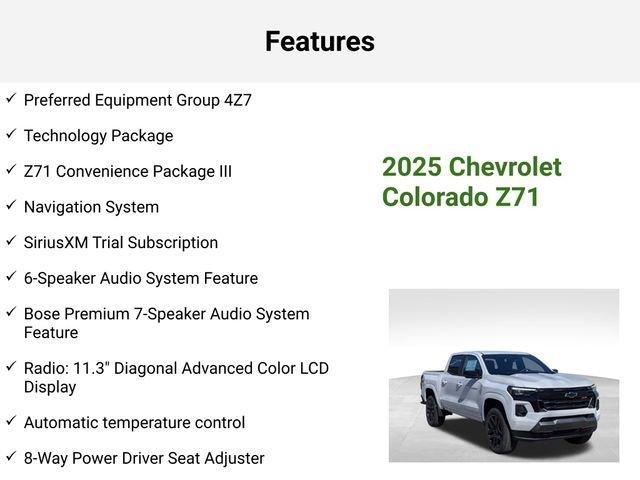 new 2025 Chevrolet Colorado car, priced at $47,924
