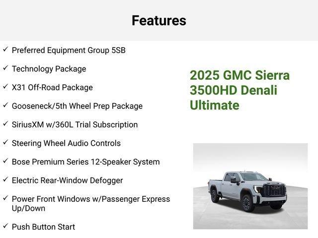 new 2025 GMC Sierra 3500 car, priced at $95,285