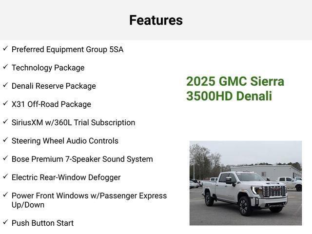 new 2025 GMC Sierra 3500 car, priced at $90,325