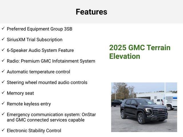 new 2025 GMC Terrain car, priced at $33,105