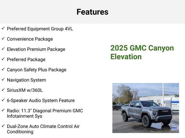 new 2025 GMC Canyon car, priced at $46,335